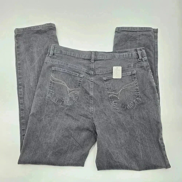 Gloria Vanderbilt Gray Amanda Denim Jeans Pants 14 - Picture 2 of 6